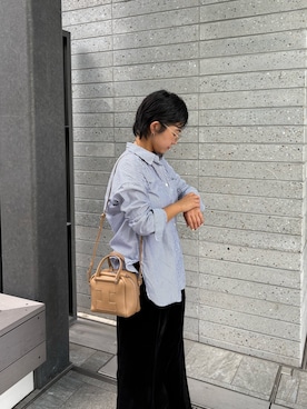 「アイテム（トートバッグ）」を使った、sato yukiさん（レディース・147cm）の秋コーディネート
