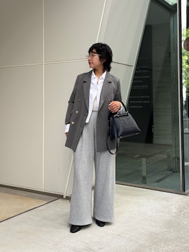 「アイテム（ボストンバッグ）」を使った、sato yukiさん（レディース・147cm）の秋コーディネート