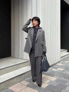 「アイテム（ボストンバッグ）」を使った、sato yukiさん（レディース・147cm・30代）の冬コーディネート