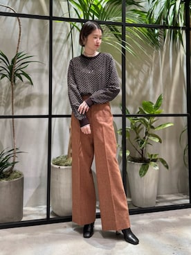 「ドット柄」｜Matsuyama_TOMORROWLANDさん（レディース・162cm）の秋コーディネート