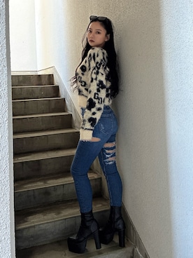 「GYDA（ジェイダ）のアイテム」を使った、harukaさん（レディース・157cm）の冬コーディネート