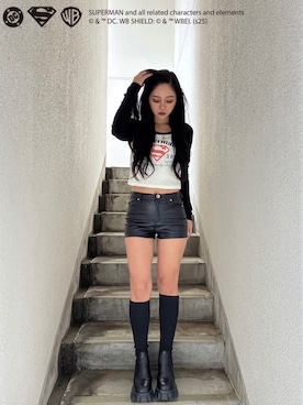 「GYDA（ジェイダ）のアイテム（ブーツ）」を使った、harukaさん（レディース・157cm）の秋コーディネート