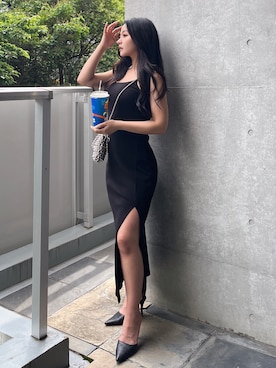 「GYDA（ジェイダ）のアイテム（ワンピース/ドレス）」を使った、harukaさん（レディース・157cm）の夏コーディネート