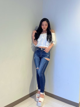 harukaさん（レディース・157cm）の夏コーディネート