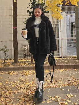 harukaさん（レディース・157cm）の冬コーディネート