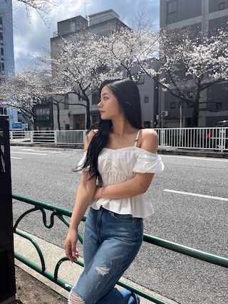 Aラインナイロンコート harukaさんコラボ　ネイビー　36 Aラインナイロンコート harukaさんコラボ ネイビー 36（haruka