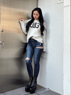 harukaさん（レディース・157cm）の冬コーディネート