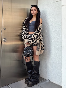 「GYDA（ジェイダ）のアイテム」を使った、harukaさん（レディース・157cm）の冬コーディネート