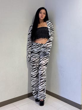 「GYDA（ジェイダ）のBASICチャンキーサンダル（サンダル、ブラック系）」を使った、harukaさん（レディース・157cm）の夏コーディネート