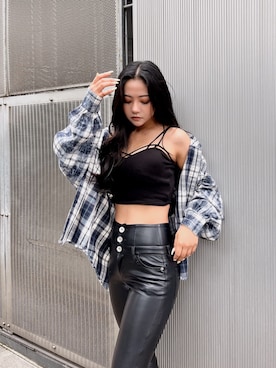 「GYDA（ジェイダ）のアイテム」を使った、harukaさん（レディース・157cm）の夏コーディネート
