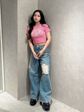 「GYDAデニム」｜「アイテム（パンツ）」を使った、harukaさん（レディース・157cm）の夏コーディネート
