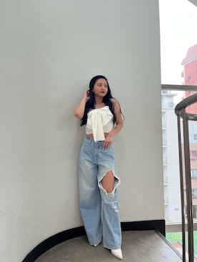 harukaさん（レディース・157cm）の夏コーディネート