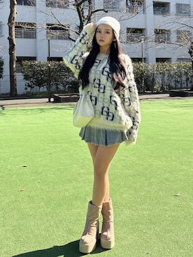 harukaさん（レディース・157cm）の冬コーディネート