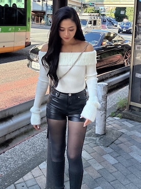 「GYDA（ジェイダ）のアイテム（その他パンツ）」を使った、harukaさん（レディース・157cm）の秋コーディネート