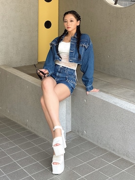 「GYDA（ジェイダ）のアイテム」を使った、harukaさん（レディース・157cm）の春コーディネート