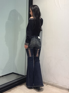 「GYDA（ジェイダ）のアイテム（ニット/セーター）」を使った、harukaさん（レディース・157cm）の秋コーディネート