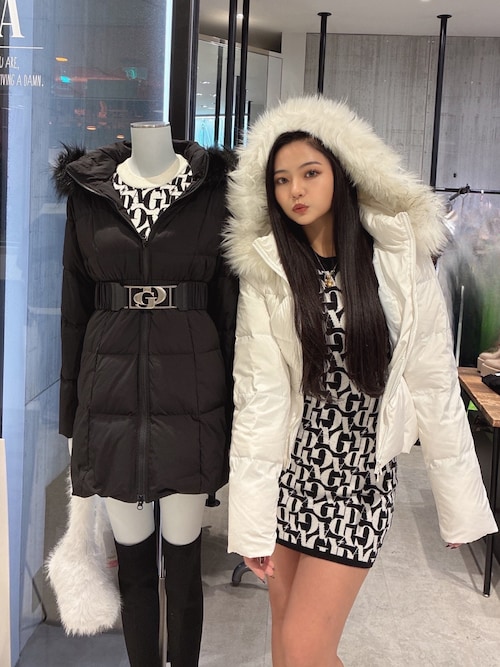 セール】GDベルト付きロングダウンコート（ダウンジャケット/コート