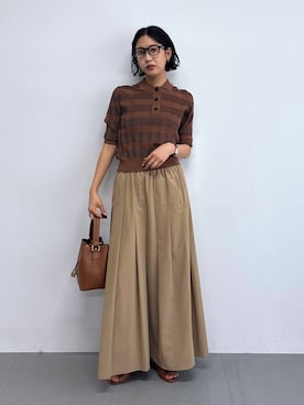 MOMOKO_BABYLONEルミネ新宿さん（レディース・161cm）の春コーディネート