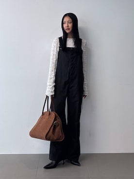 「ラフ」｜「アイテム（サロペット/オーバーオール）」を使った、MOMOKO_BABYLONEルミネ新宿さん（レディース・161cm）の秋コーディネート