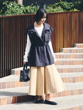 「BABYLONE（バビロン）のアイテム」を使った、MOMOKO_BABYLONEルミネ新宿さん（レディース・161cm）の春コーディネート