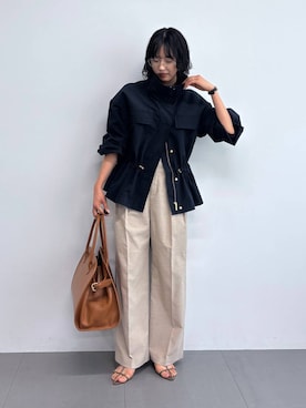 「AULENTTI（オウレンティ）のアイテム」を使った、MOMOKO_BABYLONEルミネ新宿さん（レディース・161cm）の春コーディネート