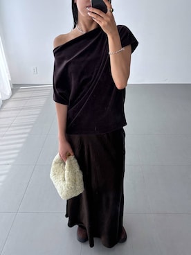 「ucalypt（ユーカリプト）のアイテム」を使った、MOMOKO_BABYLONEルミネ新宿さん（レディース・161cm）の夏コーディネート