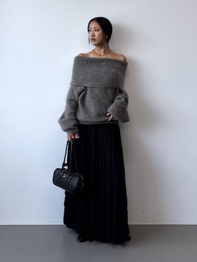 「BABYLONE（バビロン）のアイテム（スカート）」を使った、MOMOKO_BABYLONEルミネ新宿さん（レディース・161cm）の秋コーディネート