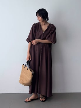 「beej（ビージ）のアイテム（バッグ）」を使った、MOMOKO_BABYLONEルミネ新宿さん（レディース・161cm）の夏コーディネート
