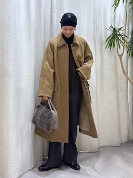 「RIPANI(リパーニ)のアイテム」を使った、MOMOKO_BABYLONEルミネ新宿さん(レディース・161cm)の冬コーディネート