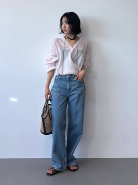 「upperhights（アッパーハイツ）のアイテム」を使った、MOMOKO_BABYLONEルミネ新宿さん（レディース・161cm）の春コーディネート