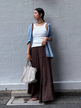 MOMOKO_BABYLONEルミネ新宿さん（レディース・161cm）の夏コーディネート