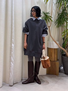 MOMOKO_BABYLONEルミネ新宿さん（レディース・161cm）の冬コーディネート