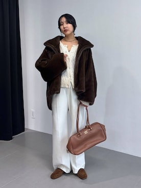 「MOHI（モヒ）のアイテム」を使った、MOMOKO_BABYLONEルミネ新宿さん（レディース・161cm）の秋コーディネート