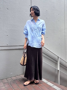 「アイテム（スカート）」を使った、MOMOKO_BABYLONEルミネ新宿さん（レディース・161cm）の春コーディネート