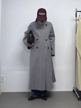 「アイテム（ステンカラーコート）」を使った、MOMOKO_BABYLONEルミネ新宿さん（レディース・161cm）の秋コーディネート