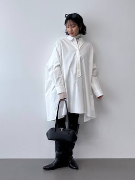 「アイテム（チュニック）」を使った、MOMOKO_BABYLONEルミネ新宿さん（レディース・161cm・20代）の冬コーディネート