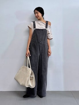 「アイテム（オールインワン・サロペット）」を使った、MOMOKO_BABYLONEルミネ新宿さん（レディース・161cm・20代）の夏コーディネート