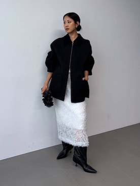 「BABYLONE（バビロン）のアイテム（スカート）」を使った、MOMOKO_BABYLONEルミネ新宿さん（レディース・161cm）の秋コーディネート