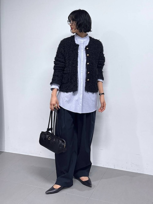 ツイードニットジャケット（ノーカラージャケット）｜BABYLONE