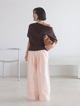 「AULENTTI（オウレンティ）のアイテム」を使った、MOMOKO_BABYLONEルミネ新宿さん（レディース・161cm）の春コーディネート