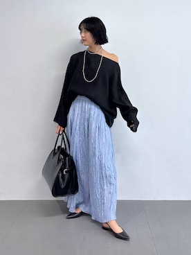 「AULENTTI（オウレンティ）のアイテム」を使った、MOMOKO_BABYLONEルミネ新宿さん（レディース・161cm）の春コーディネート