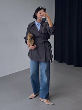 「BABYLONE（バビロン）のアイテム（バッグ）」を使った、MOMOKO_BABYLONEルミネ新宿さん（レディース・161cm）の冬コーディネート