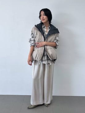 「HENRI EN VARGO（ヘンリエンヴァーゴ）のアイテム」を使った、MOMOKO_BABYLONEルミネ新宿さん（レディース・161cm）の秋コーディネート