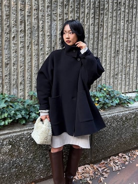 「冬コーデ」｜MOMOKO_BABYLONEルミネ新宿さん（レディース・161cm）の冬コーディネート