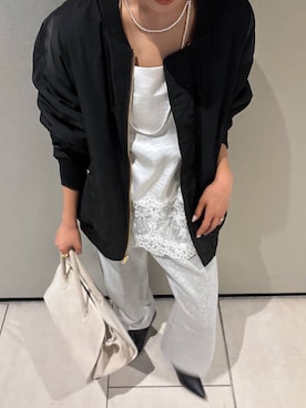 「アイテム（MA-1）」を使った、MOMOKO_BABYLONEルミネ新宿さん（レディース・161cm）の秋コーディネート
