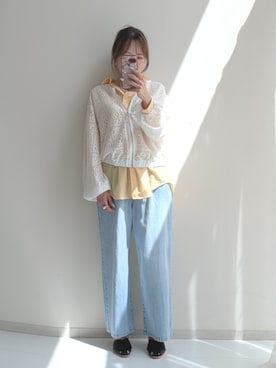 「nissen（ニッセン）のアイテム（ジャケット/アウター）」を使った、syuna__chanさん（レディース・164cm）の春コーディネート
