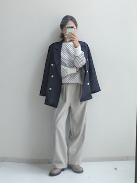「アイテム（ニット/セーター）」を使った、syuna__chanさん（レディース・164cm・40代）の秋コーディネート