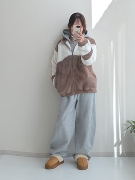 「アイテム（パーカー）」を使った、syuna__chanさん（レディース・164cm・40代）の冬コーディネート