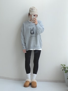 「アイテム（キャップ）」を使った、syuna__chanさん（レディース・164cm・40代）の冬コーディネート