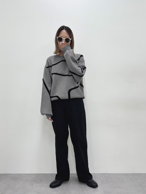 アート柄ジャガードニット ［Soiunique］（ニット/セーター